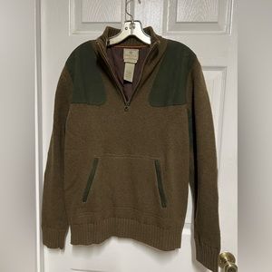 Beretta Homor Windstop Sweater Shooting Shoulders Army Green Med